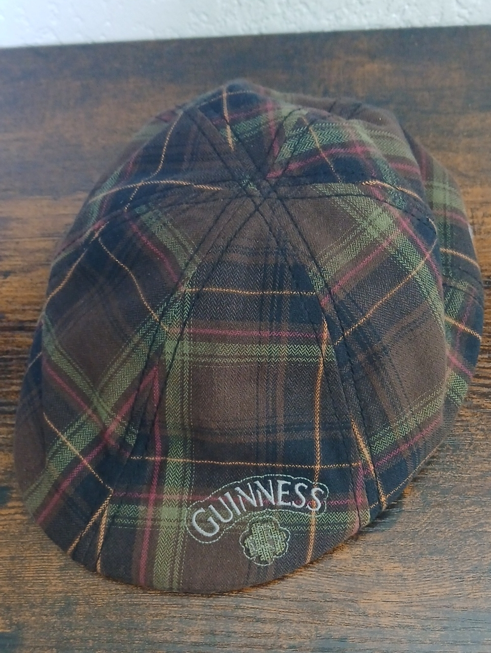 Traditiinal Craft Guinness Mens Classic Tartan Flat Cap SZ L/XL